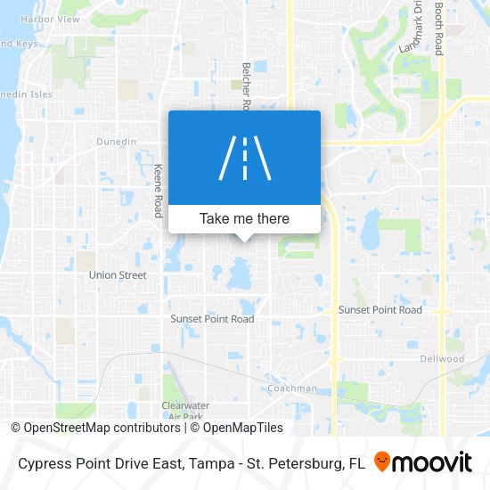 Cypress Point Drive East map