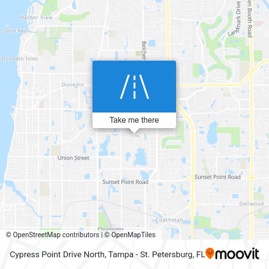 Cypress Point Drive North map