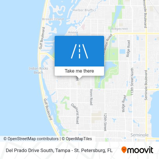 Del Prado Drive South map