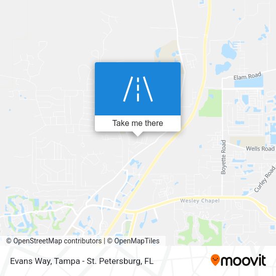 Evans Way map