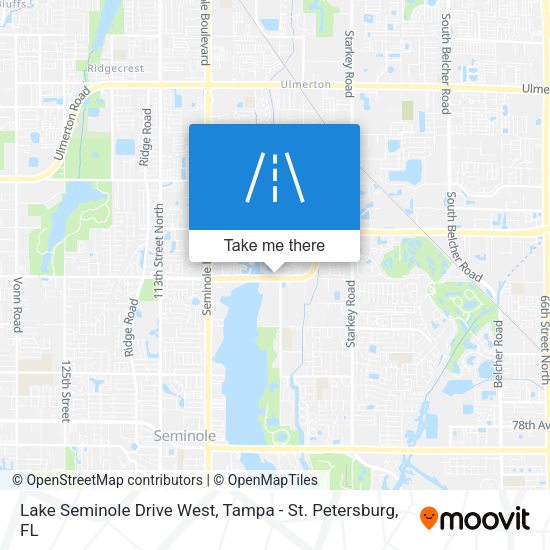 Lake Seminole Drive West map