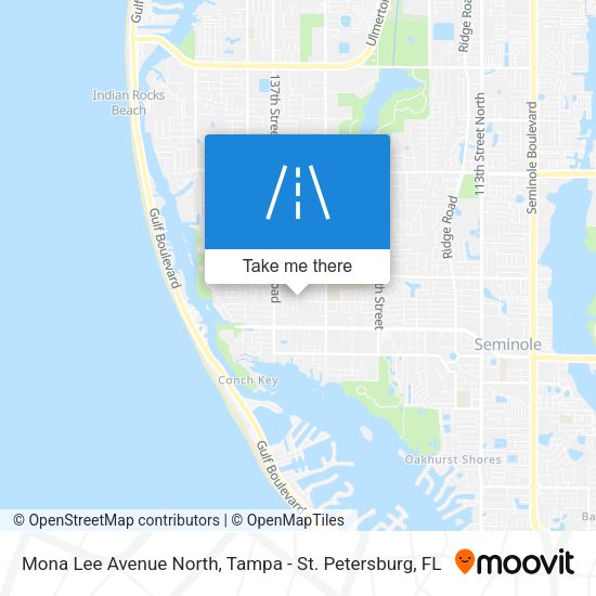 Mona Lee Avenue North map