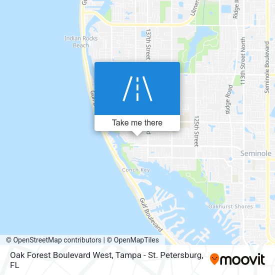 Oak Forest Boulevard West map