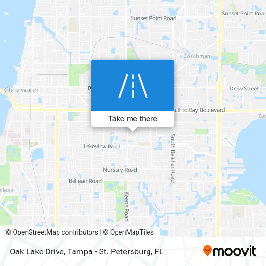 Oak Lake Drive map