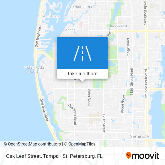 Oak Leaf Street map