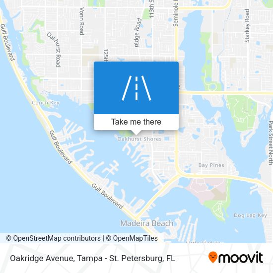 Oakridge Avenue map