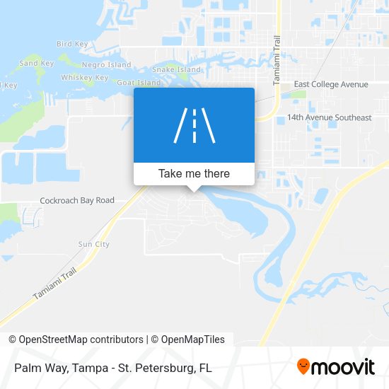 Palm Way map