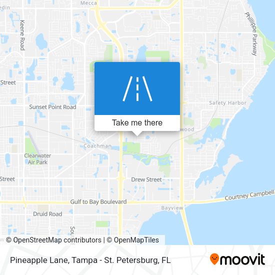Pineapple Lane map