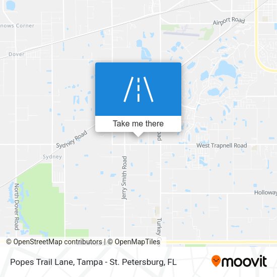 Popes Trail Lane map