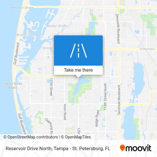 Mapa de Reservoir Drive North