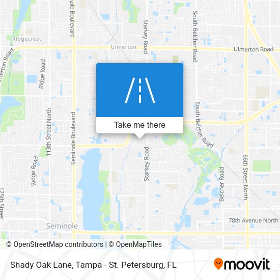 Shady Oak Lane map