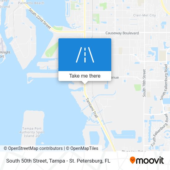South 50th Street map