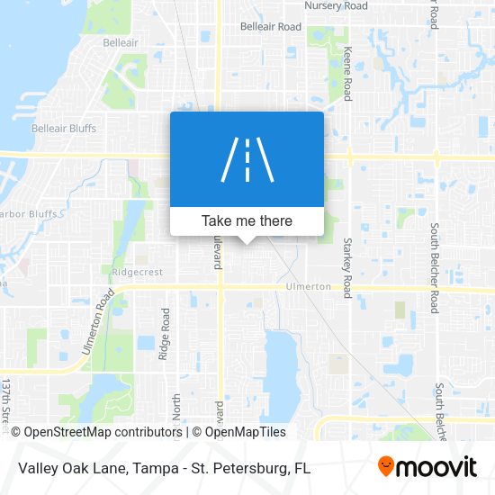Valley Oak Lane map