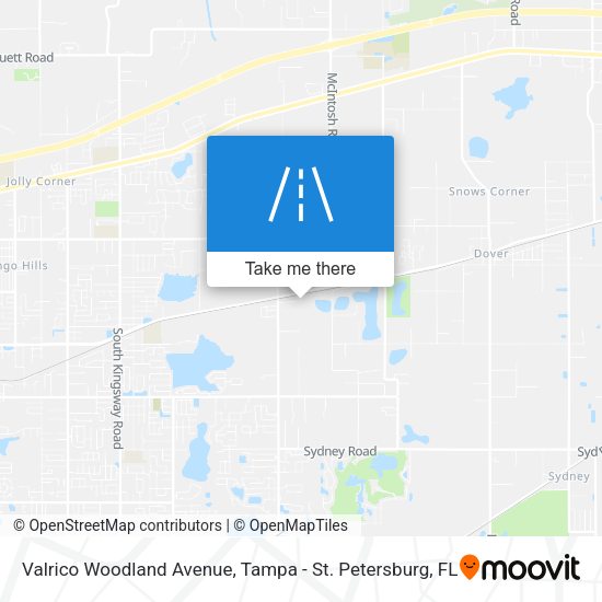 Valrico Woodland Avenue map