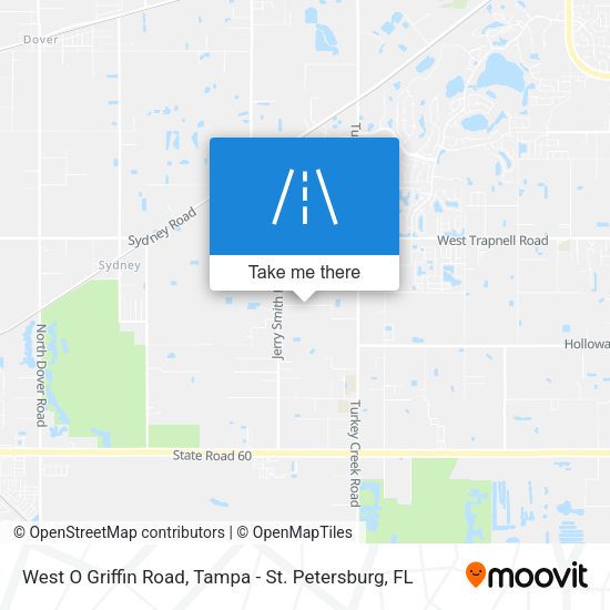 West O Griffin Road map