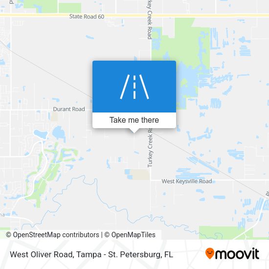 West Oliver Road map