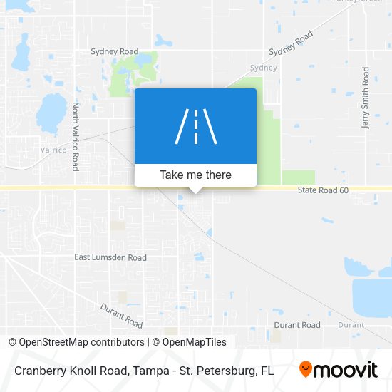 Cranberry Knoll Road map