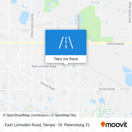 East Lumsden Road map