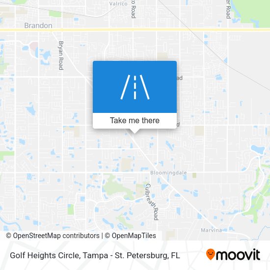 Golf Heights Circle map