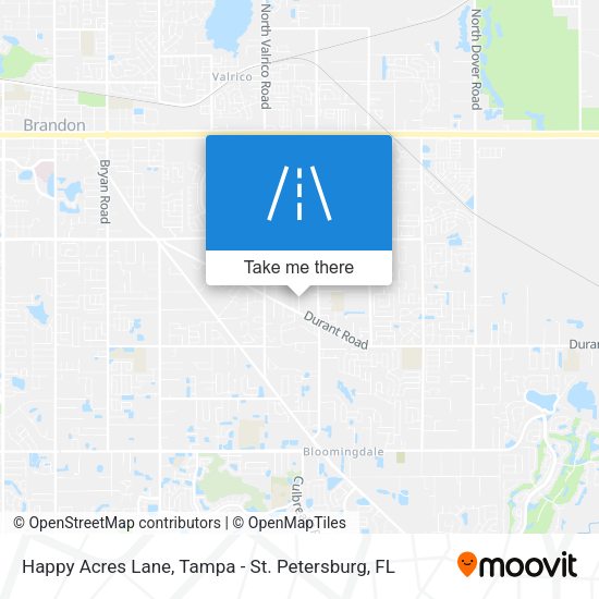 Happy Acres Lane map