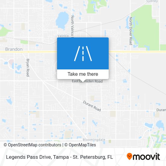 Legends Pass Drive map