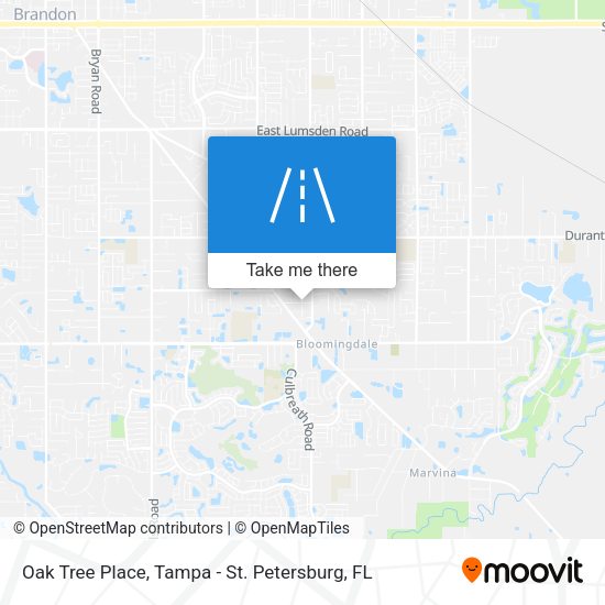 Oak Tree Place map