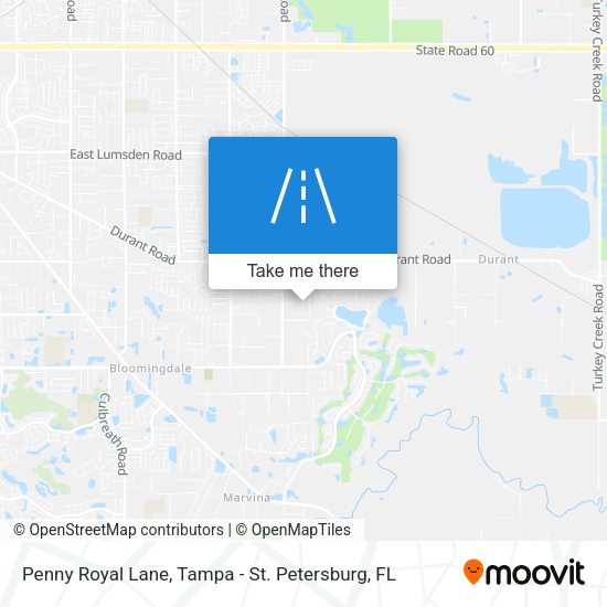 Mapa de Penny Royal Lane