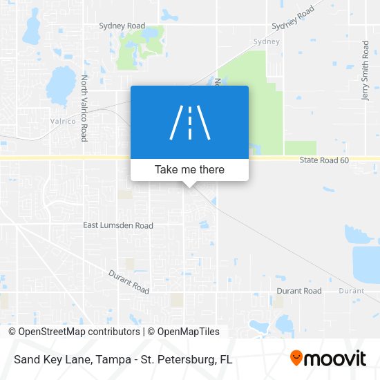 Sand Key Lane map