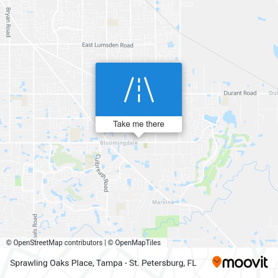 Sprawling Oaks Place map