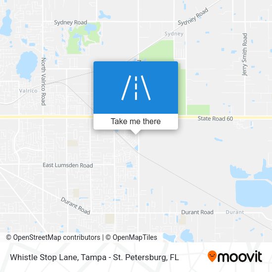 Whistle Stop Lane map