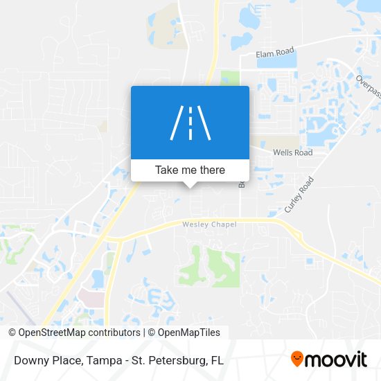 Downy Place map