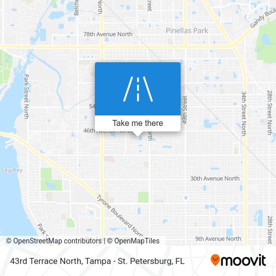43rd Terrace North map