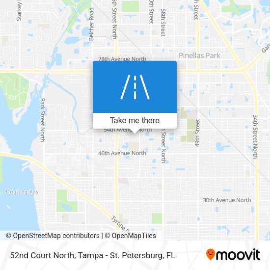 52nd Court North map