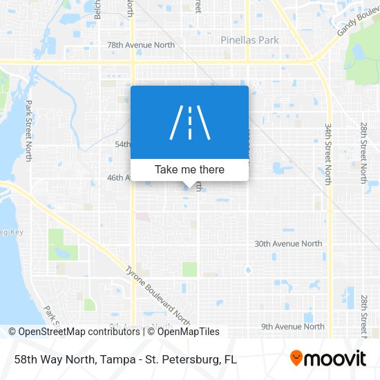 58th Way North map