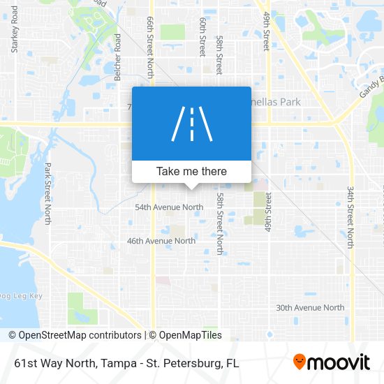 61st Way North map