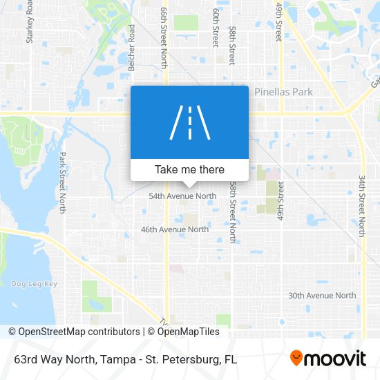 63rd Way North map