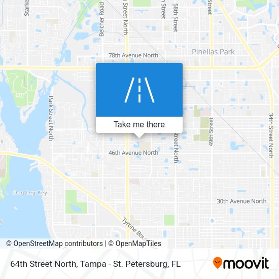 Mapa de 64th Street North
