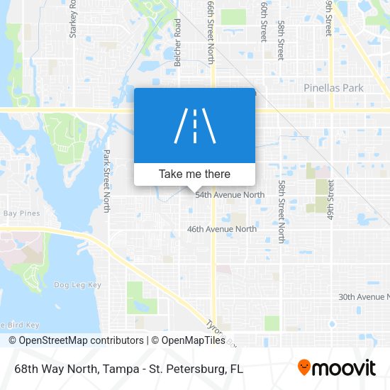 68th Way North map