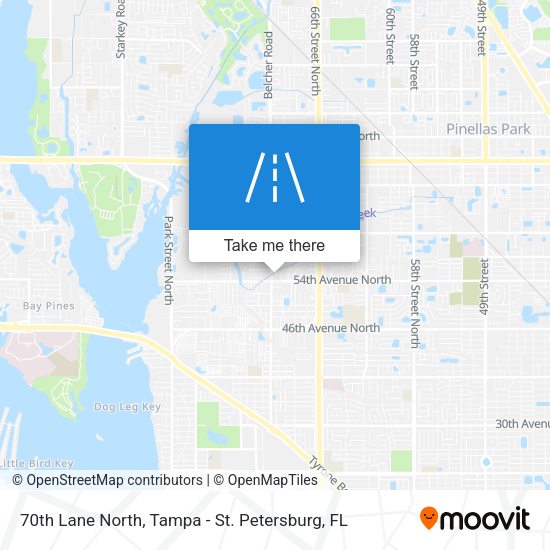 70th Lane North map