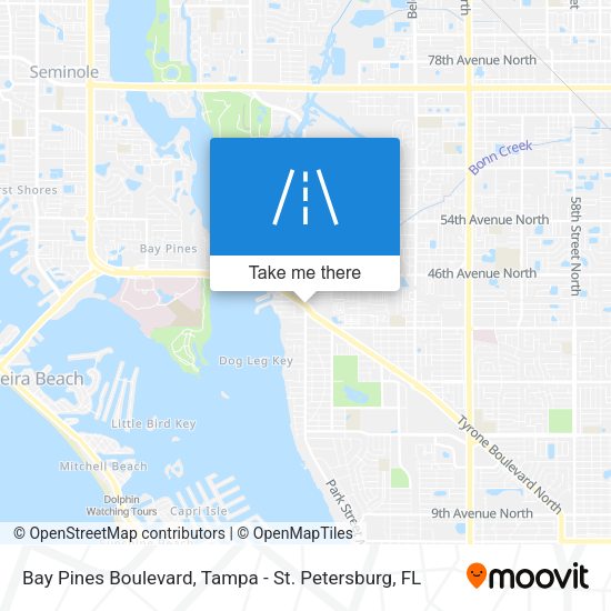 Bay Pines Boulevard map
