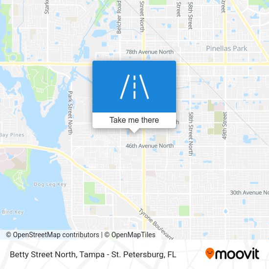 Betty Street North map