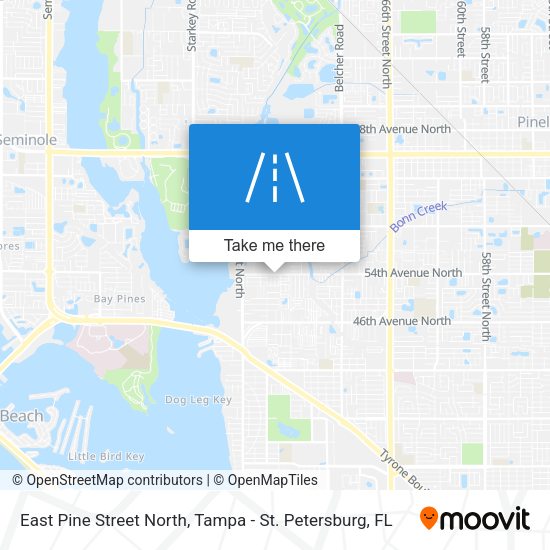 East Pine Street North map