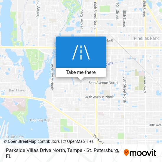 Parkside Villas Drive North map