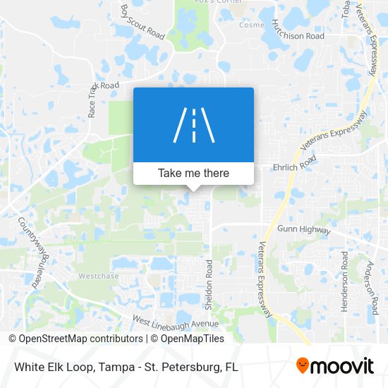 White Elk Loop map