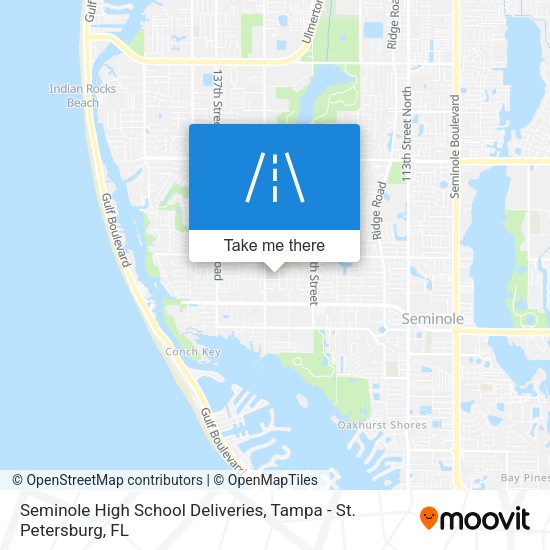 Seminole High School Deliveries map