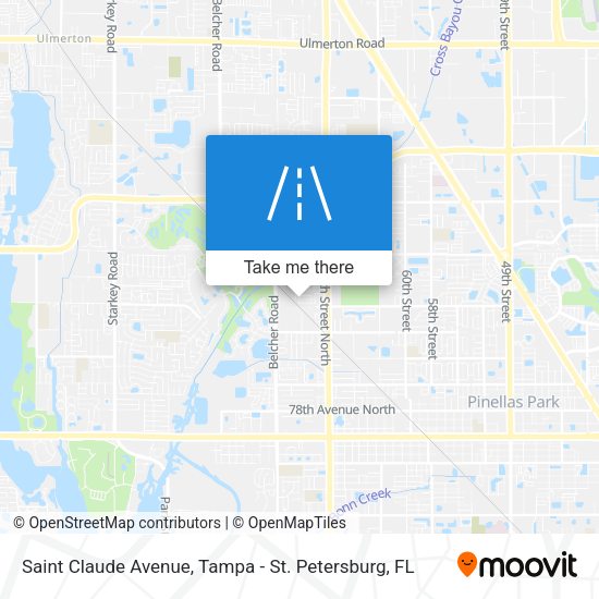 Mapa de Saint Claude Avenue