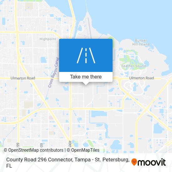 County Road 296 Connector map