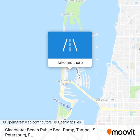 Mapa de Clearwater Beach Public Boat Ramp