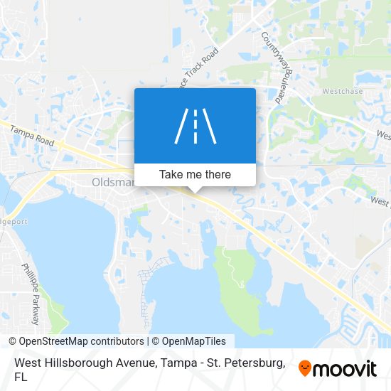 West Hillsborough Avenue map