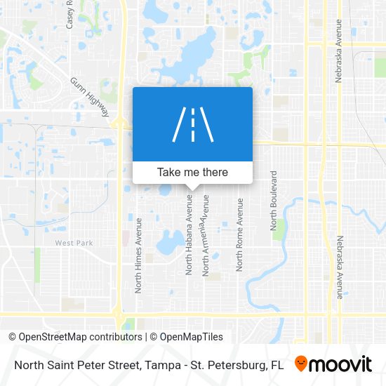 North Saint Peter Street map